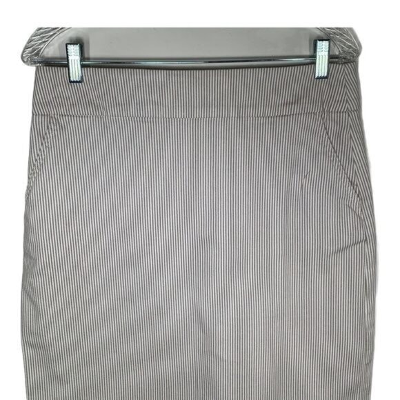 Chadwicks of Boston Pinstripe Pencil Skirt Women’s 8 Beige Cotton Blend - Picture 5 of 11